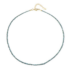 Blauer Diamant-Silberhalskette