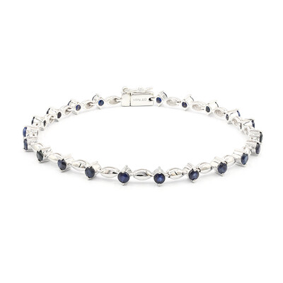 Blauer Saphir-Silberarmband