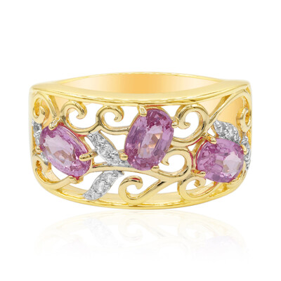 Pinkfarbener Saphir-Goldring (Adela Gold)