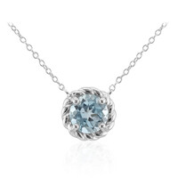 Himmelblauer Topas-Silbercollier