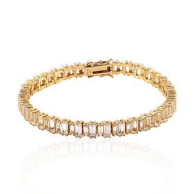Weißer Topas-Silberarmband
