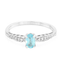 Blauer Apatit-Silberring