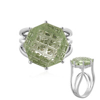 Grüner Amethyst-Silberring