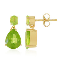 Peridot-Silberohrringe