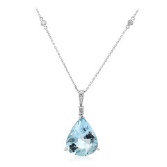 AAA-Brasilianischer Aquamarin-Goldhalskette (AMAYANI)