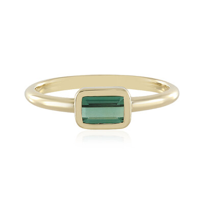 Grüner Benedito-Turmalin-Goldring (Adela Gold)