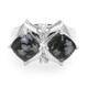 Schneeflocken-Obsidian-Silberring