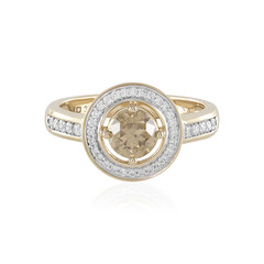 I2 Schokoladen-Brillant-Goldring (SUHANA)