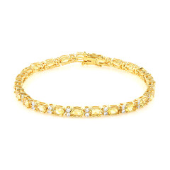 Goldener Beryll-Silberarmband