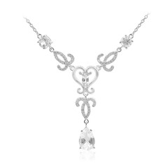 Weißer Topas-Silbercollier