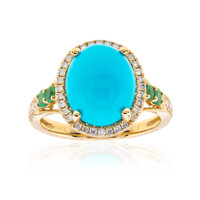 Sleeping Beauty-Türkis-Goldring (CIRARI)