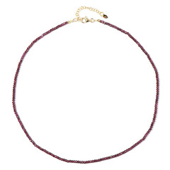 Magenta-Granat-Silberhalskette