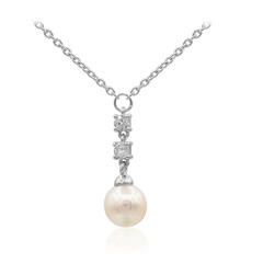 Süßwasserzuchtperlen-Silbercollier