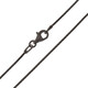 Silber-Zopfkette - 5,1 g - 70 cm - rutheniert