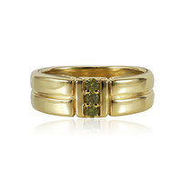 Gelber I1 Diamant-Silberring