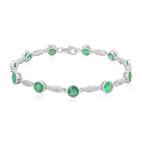 Sambia-Smaragd-Silberarmband