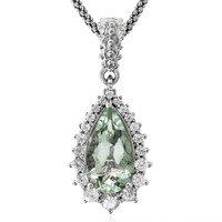 Grüner Amethyst-Silberhalskette (Dallas Prince Designs)
