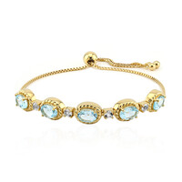 Himmelblauer Topas-Silberarmband