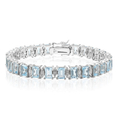 Himmelblauer Topas-Silberarmband