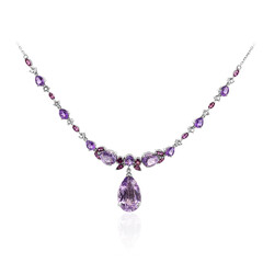 Lavendel-Amethyst-Silbercollier