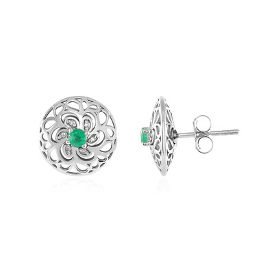 Brasilianischer Smaragd-Goldohrringe (Ornaments by de Melo)