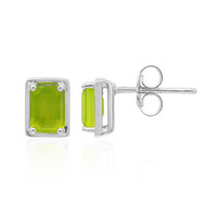 Brasilianischer Grüner Opal-Silberohrringe