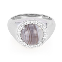 Botswana-Achat-Silberring
