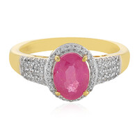 Pinkfarbener Madagaskar-Saphir-Silberring