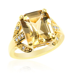 Goldener Labradorit-Silberring
