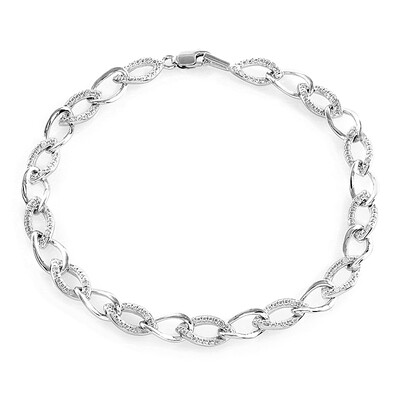 I2 (J) Diamant-Silberarmband