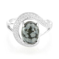 Schneeflocken-Obsidian-Silberring