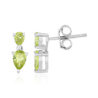 Peridot-Silberohrringe