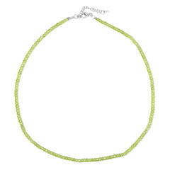 Peridot-Silberhalskette