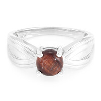 Rotes Tigerauge-Silberring