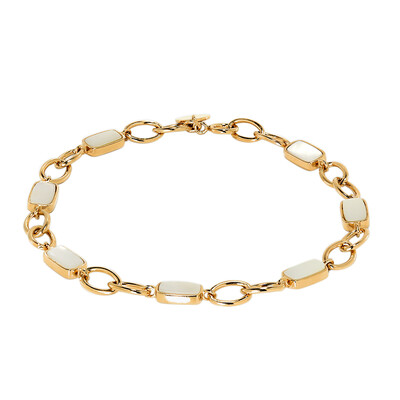 Perlmutt-Silberarmband