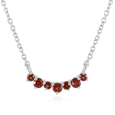 Roter Granat-Silbercollier