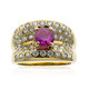 Pinkfarbener Saphir-Goldring (CIRARI)