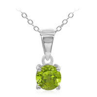 Burmesischer Peridot-Silberhalskette