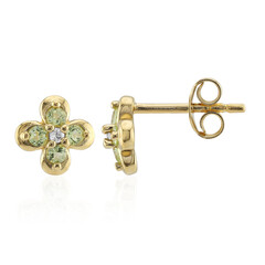 Burmesischer Peridot-Silberohrringe