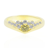 Gelber SI2 Brillant-Goldring (de Melo)