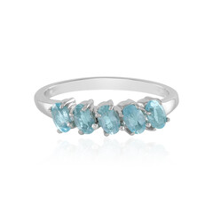 Blauer Apatit-Silberring
