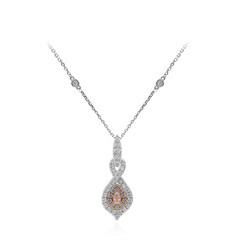 Pinkfarbener I1 Diamant-Goldhalskette (CIRARI)