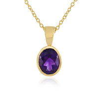 Sambia-Amethyst-Silberhalskette