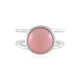 Pinkfarbener Opal-Silberring