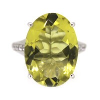 Ouro Verde-Quarz-Silberring