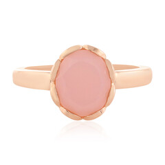 Pinkfarbener Opal-Silberring