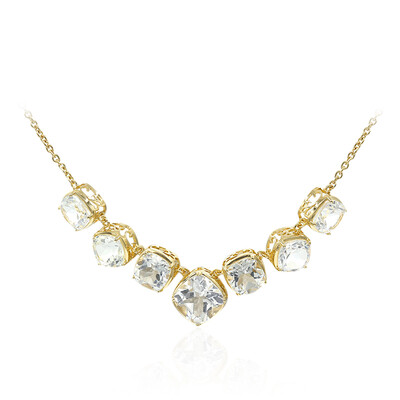 Weißer Topas-Silbercollier