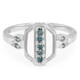 Fancy-Diamant-Silberring
