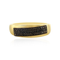 Schwarzer Diamant-Silberring