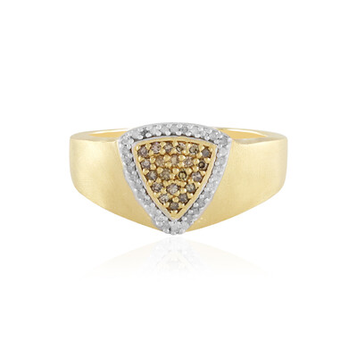I3 Schokoladen-Diamant-Silberring